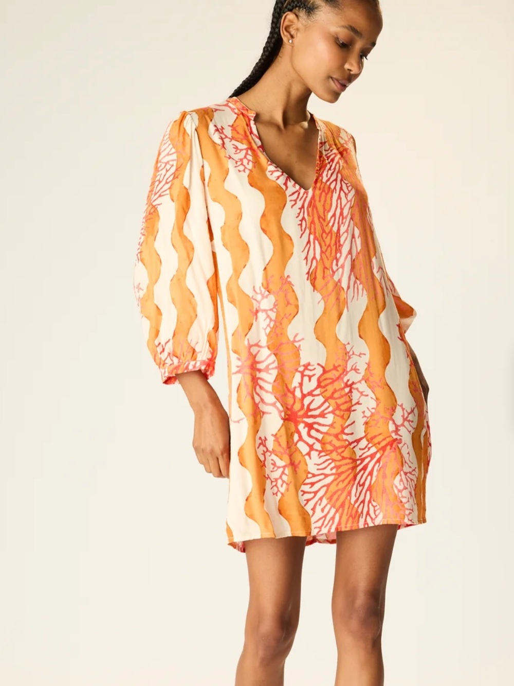 Natalie Martin Maria Dress Coral Wave Honey